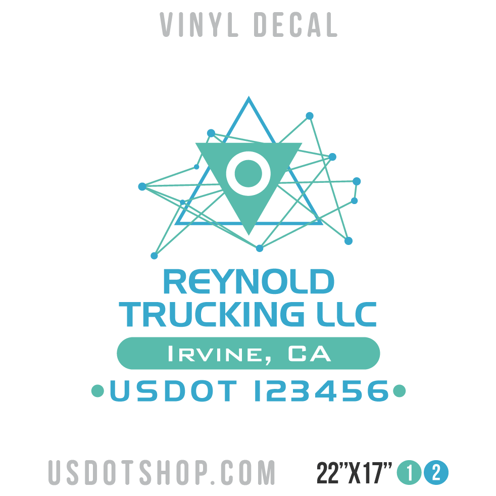 Truck Door Decal, Company Name, Location, USDOT