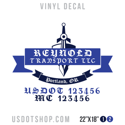 Truck Door Decal, Company Name, Location, USDOT, MC