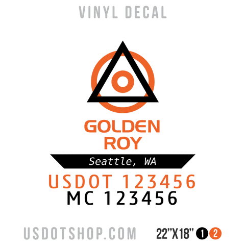 Truck Door Decal, Company Name, Location, USDOT, MC