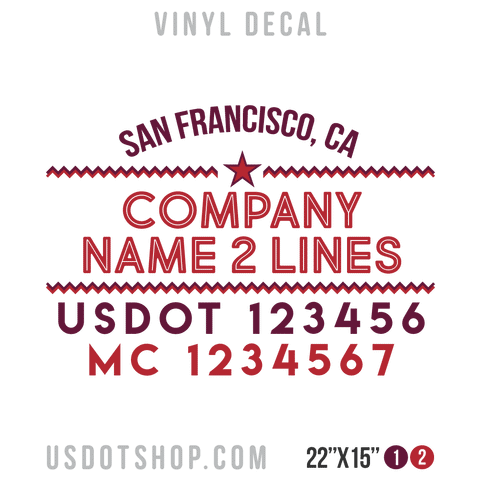 Truck Door Decal, Company Name, Location, USDOT, MC