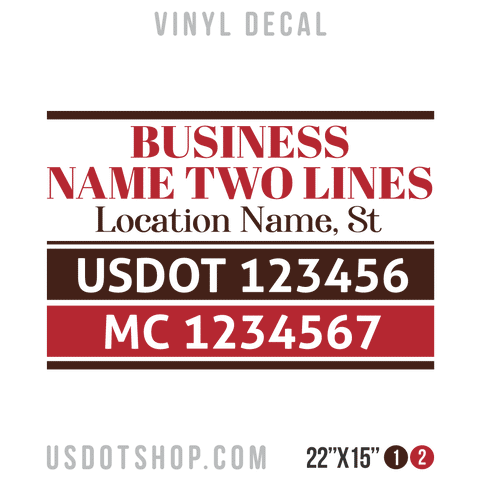 Truck Door Decal, Company Name, Location, USDOT, MC