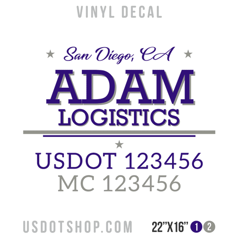 Truck Door Decal, Company Name, Location, USDOT, MC