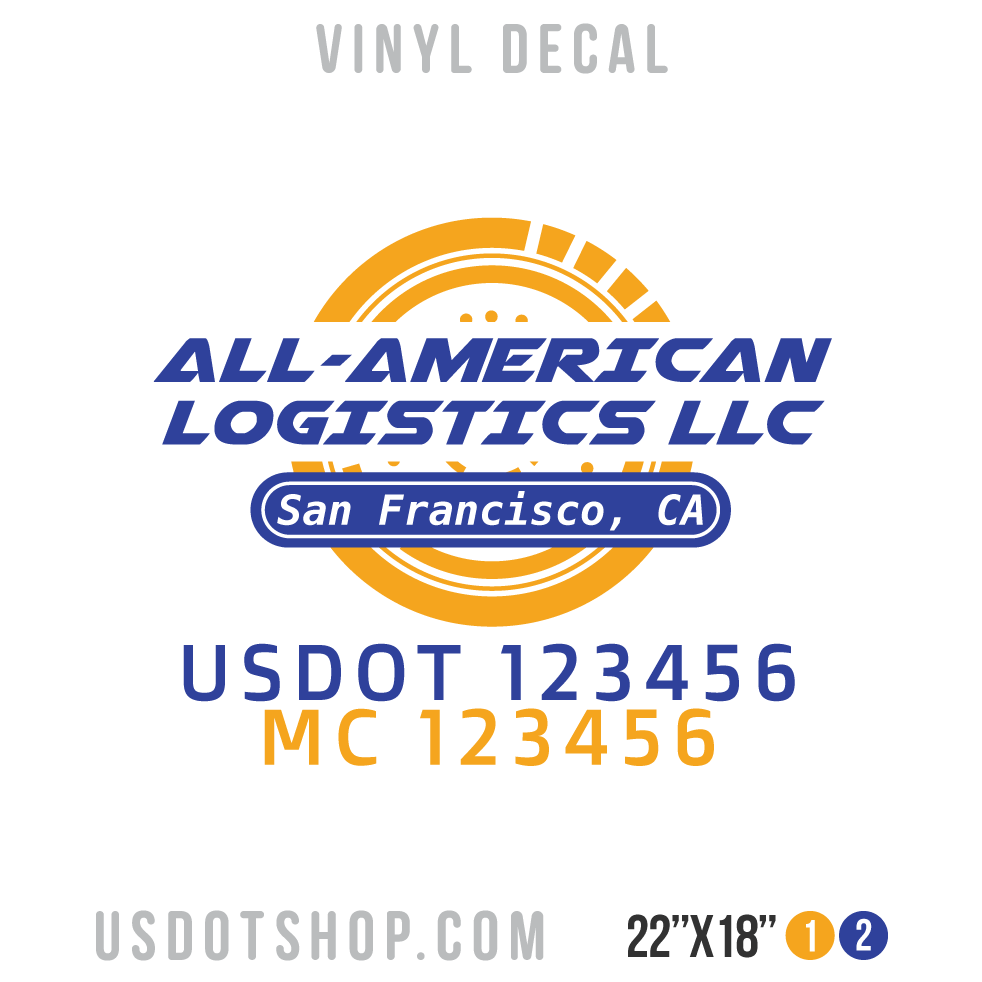 Truck Door Decal, Company Name, Location, USDOT, MC