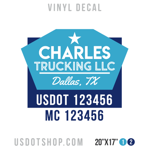 Truck Door Decal, Company Name, Location, USDOT, MC