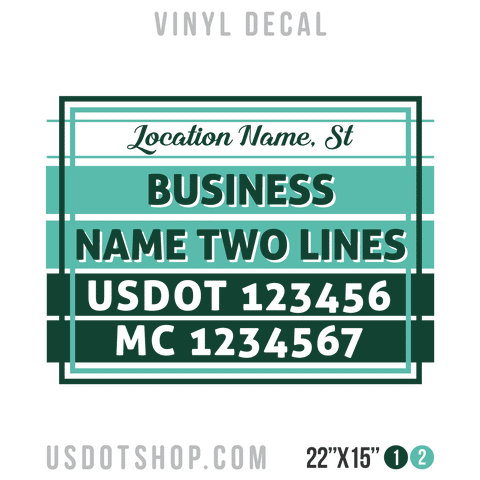 Truck Door Decal, Company Name, Location, USDOT, MC