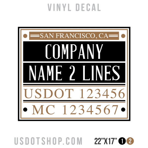 Truck Door Decal, Company Name, Location, USDOT, MC