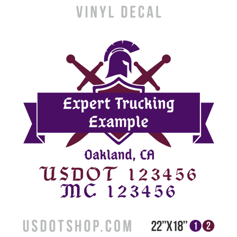 Truck Door Decal, Company Name, Location, USDOT, MC