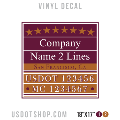 Truck Door Decal, Company Name, Location, USDOT, MC