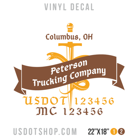 Truck Door Decal, Company Name, Location, USDOT, MC