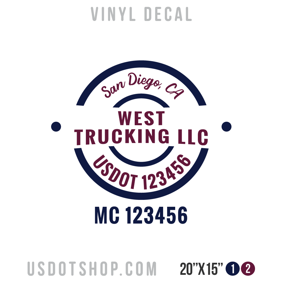 Truck Door Decal, Company Name, Location, USDOT, MC