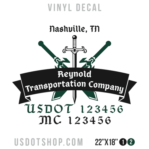 Truck Door Decal, Company Name, Location, USDOT, MC