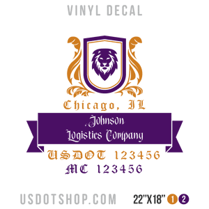 Truck Door Decal, Company Name, Location, USDOT, MC