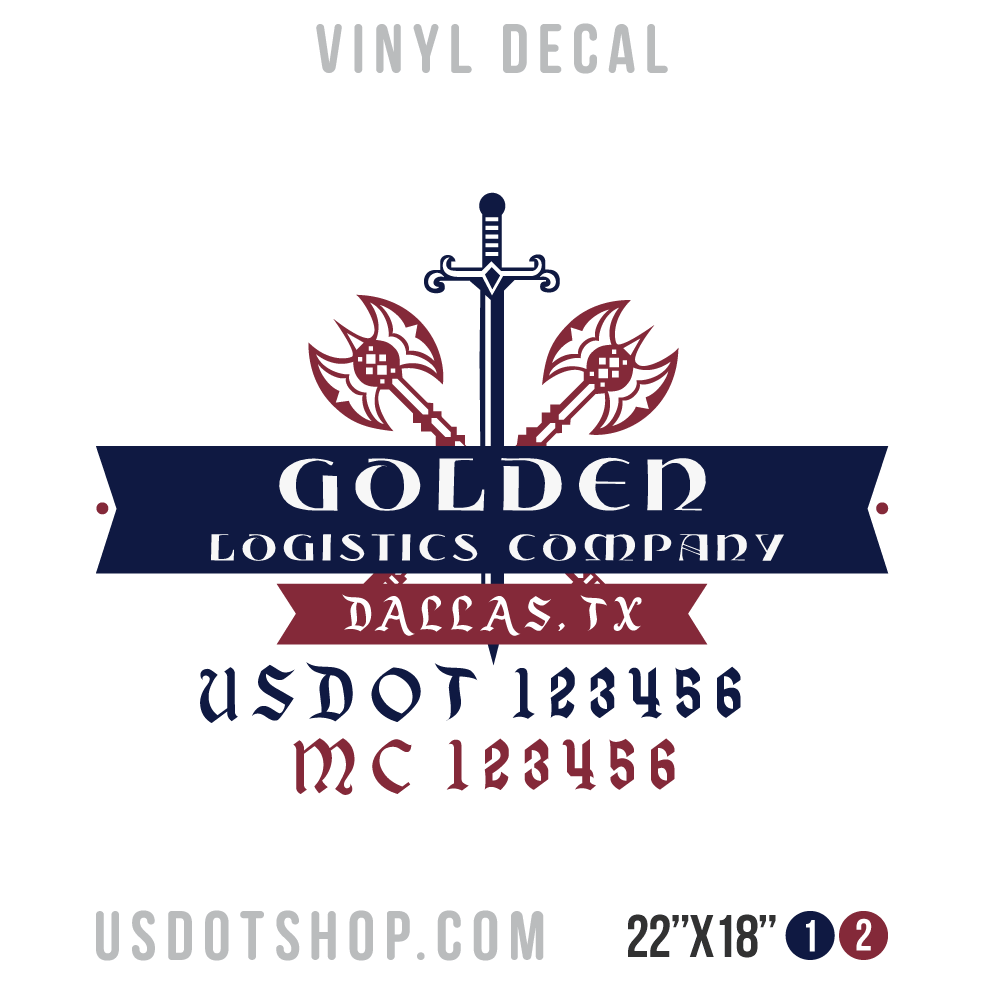 Truck Door Decal, Company Name, Location, USDOT, MC