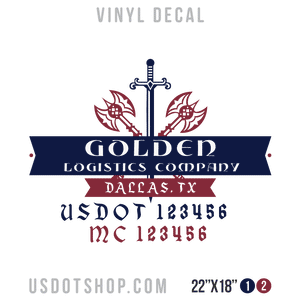 Truck Door Decal, Company Name, Location, USDOT, MC