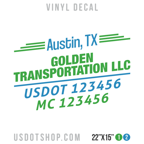 Truck Door Decal, Company Name, Location, USDOT, MC