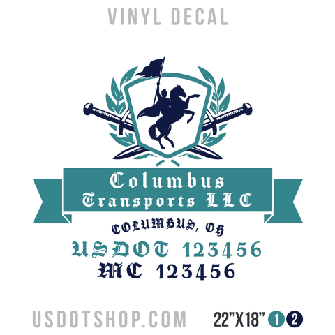 Truck Door Decal, Company Name, Location, USDOT, MC