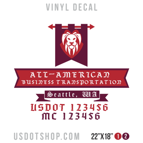 Truck Door Decal, Company Name, Location, USDOT, MC