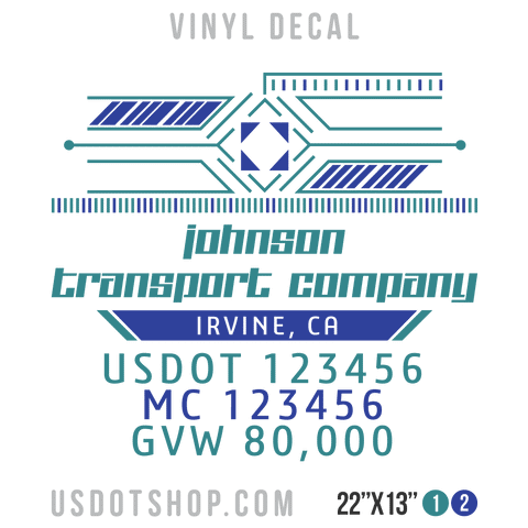 Truck Door Decal, Company Name, Location, USDOT, MC, GVW