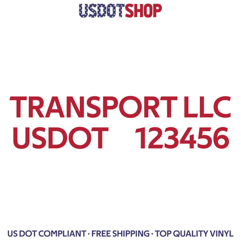 company name with usdot decal sticker