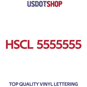 HSCL number sticker