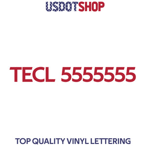 TECL number decal