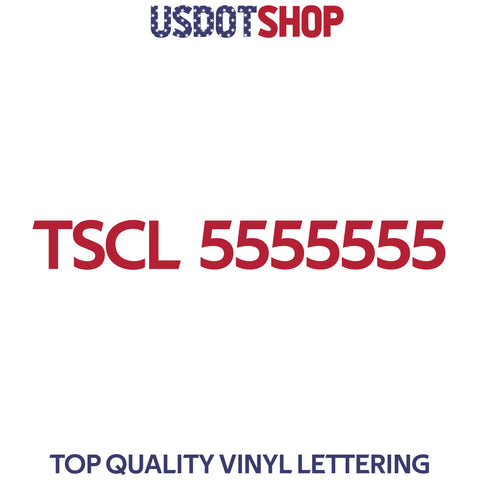 tscl number sticker