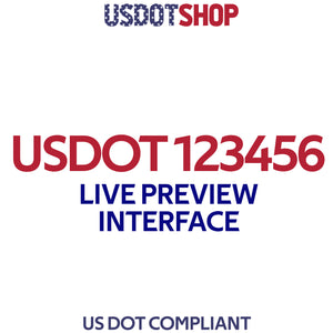 usdot decal sticker live preview