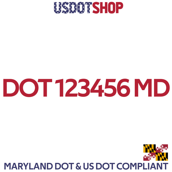 usdot decal Maryland