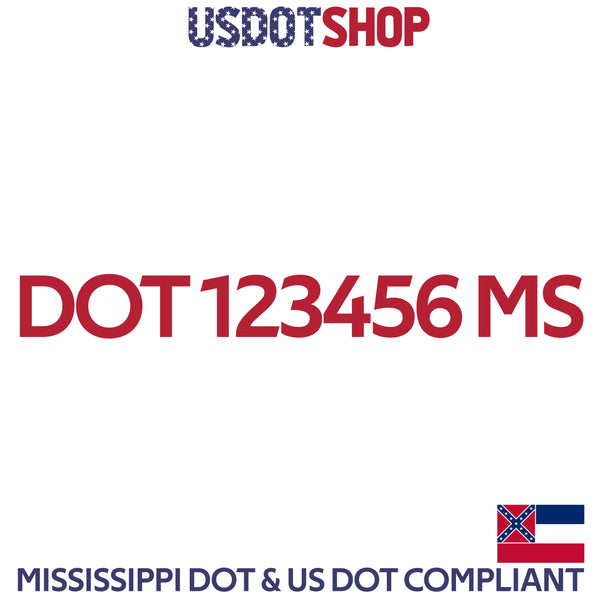 usdot decal Mississippi