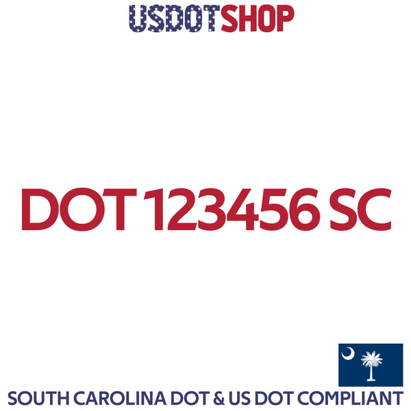 usdot decal South Carolina