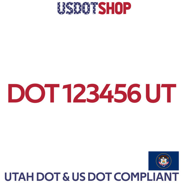 usdot decal utah