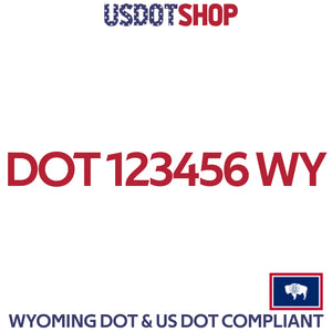 usdot decal Wyoming