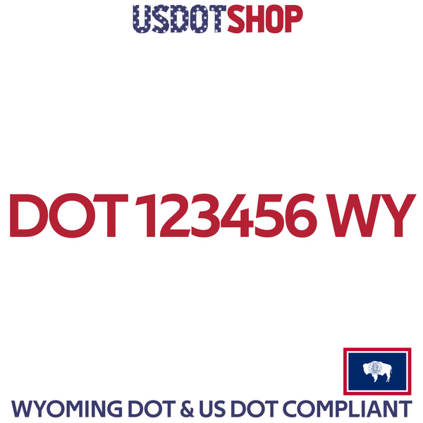 usdot decal Wyoming