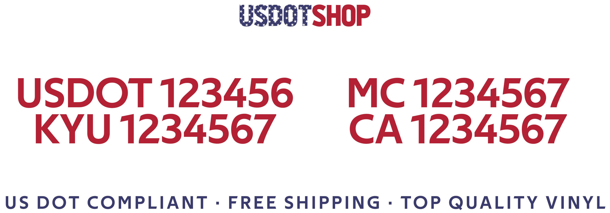 usdot mc kyu ca number decal